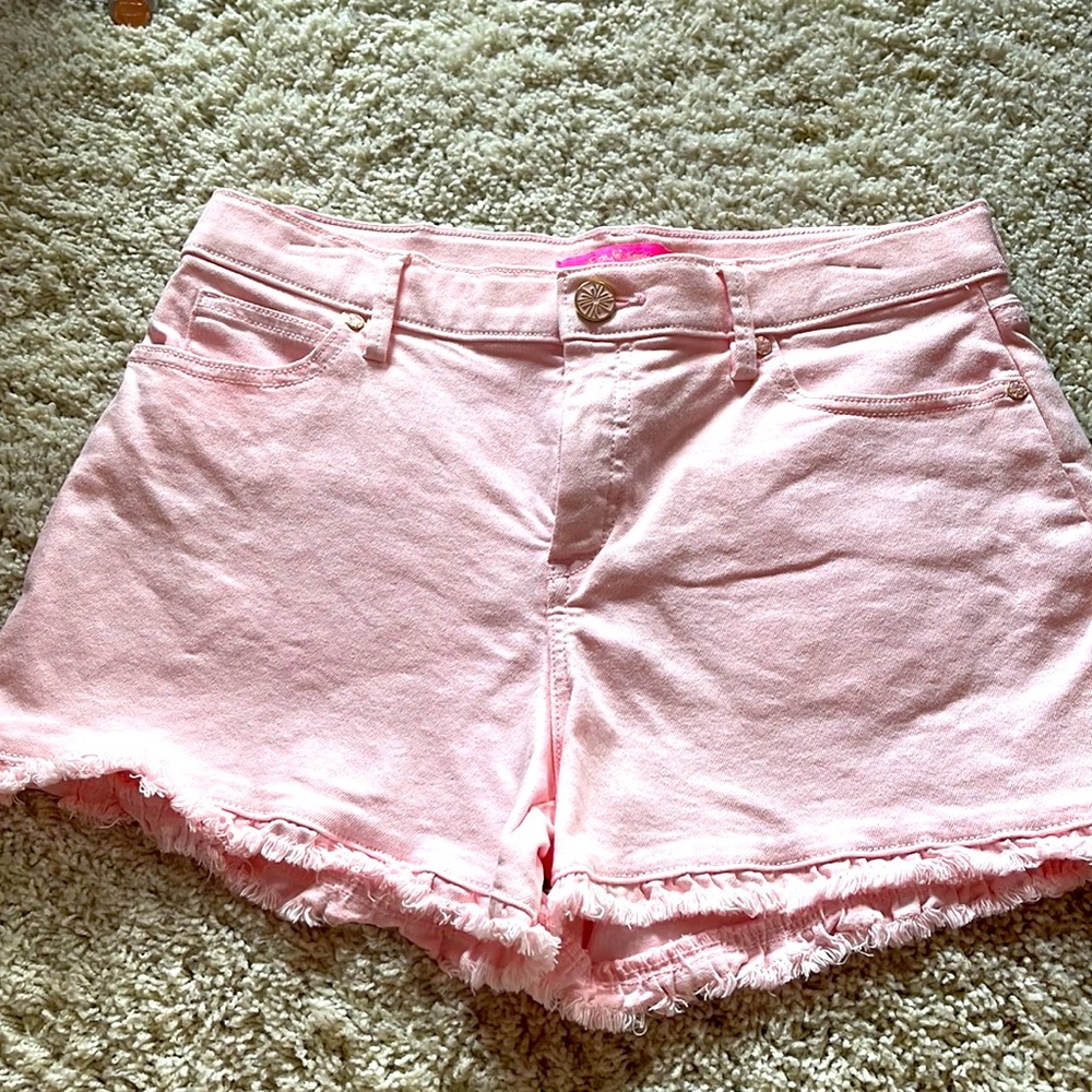 Lily Pulitzer frayed Jean shorts